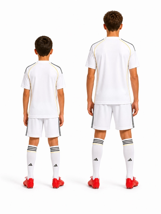 Футбольная форма Real Madrid 2025/2026 (белая), Детская и подростковая спортивная джерси