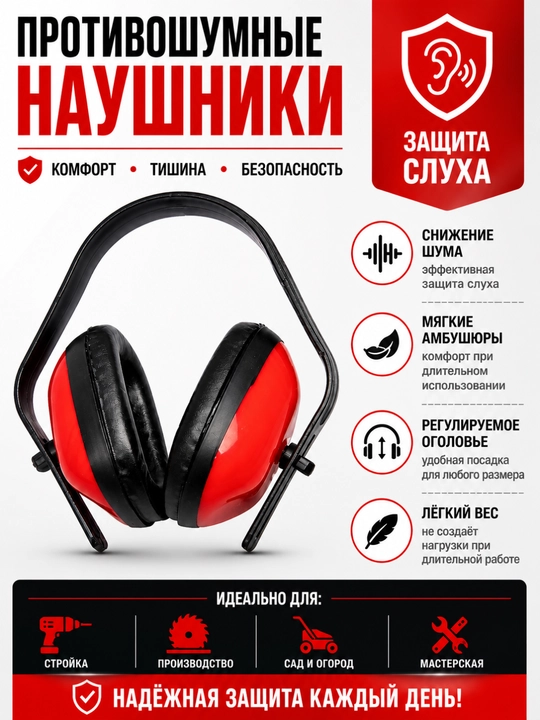 Shovqindan himoya quloqchinlari — sanoat va qurilish uchun himoya naushniklari - 