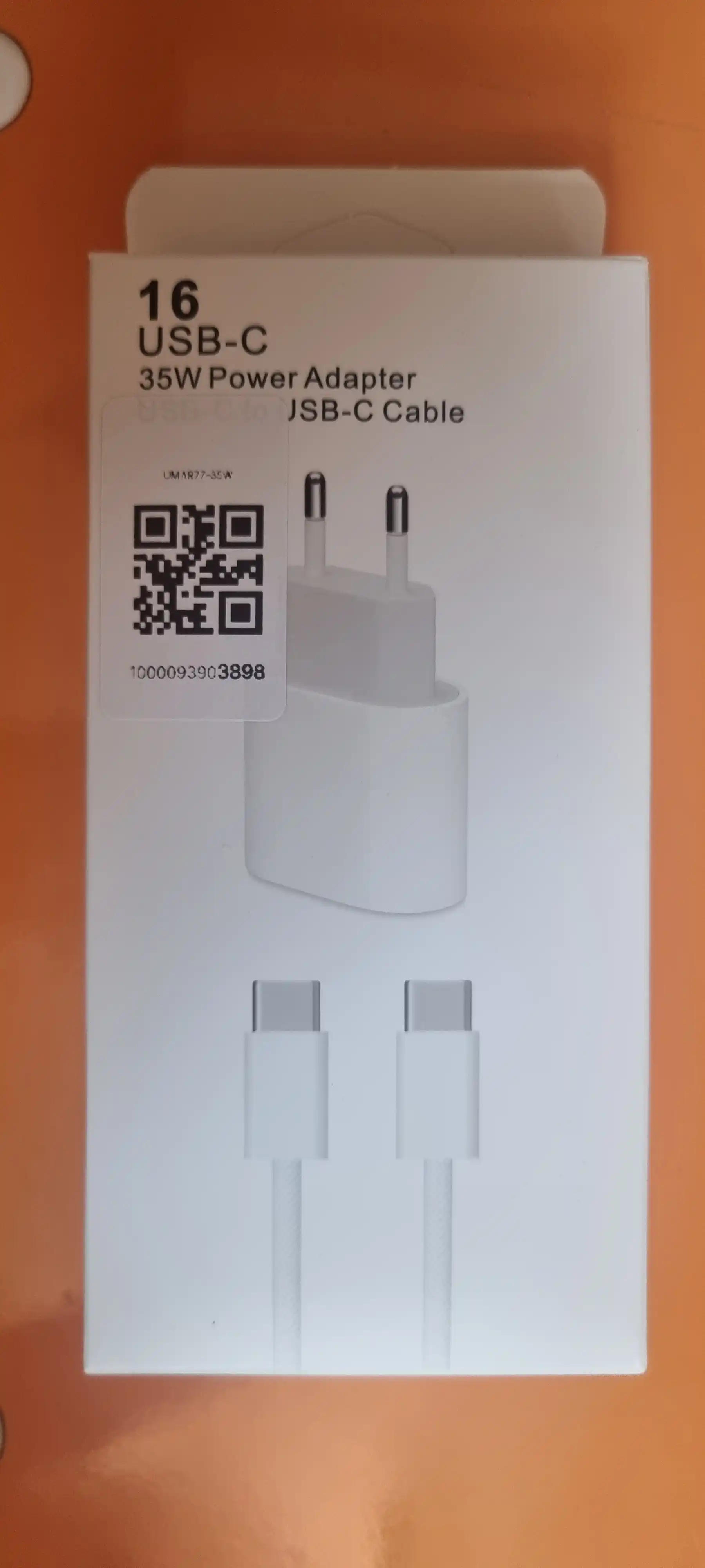 Зарядное устройство USB-C 35W с кабелем быстрая зарядка