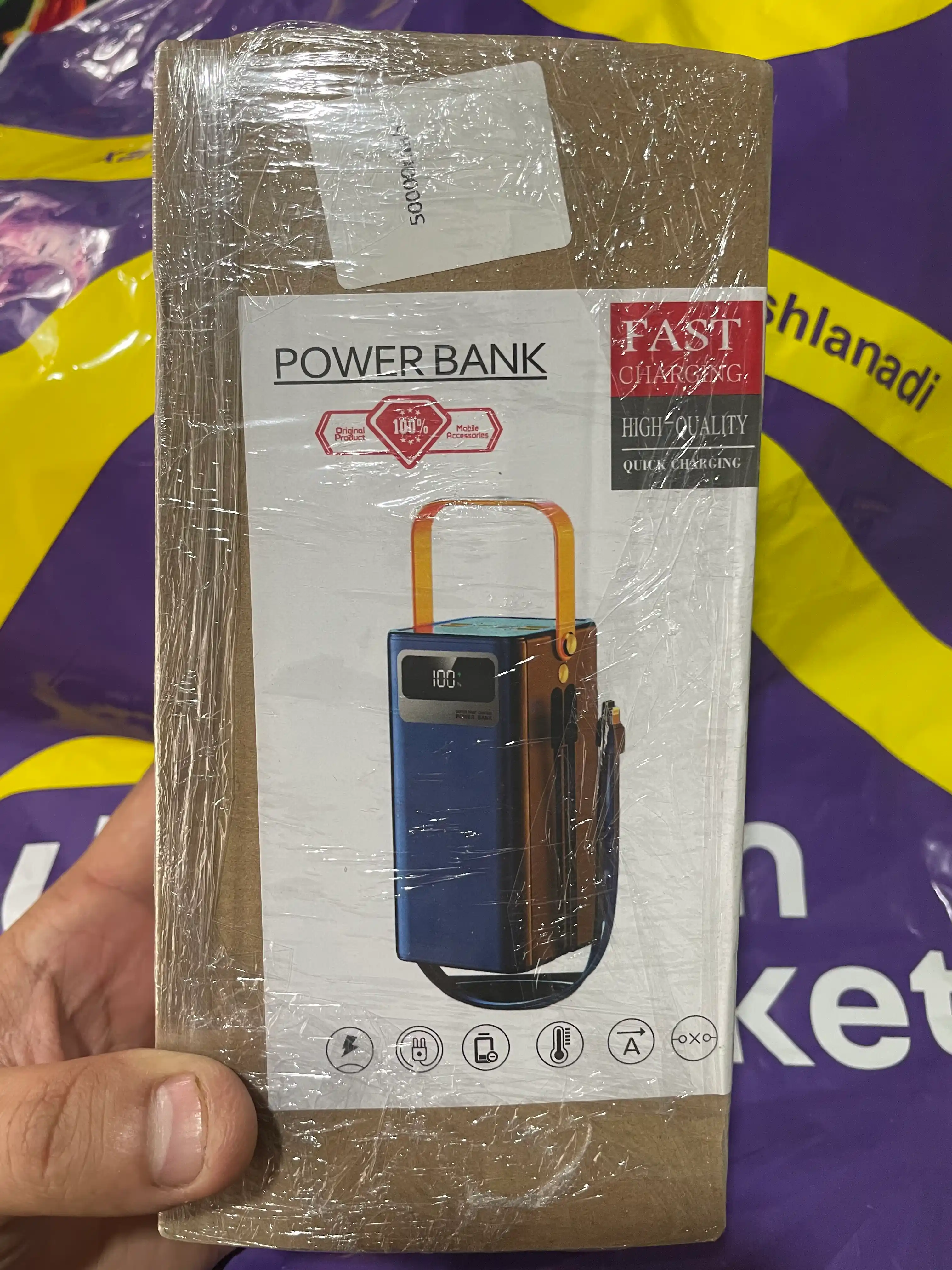 Tez zaryadlanuvchi tashqi akkumulyator, power bank 50000, 100000, 160000