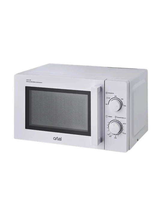 Mikroto‘lqinli pech Artel MWM 0120 Grey, 20L, mexanik boshqaruv, tez isitish, kompakt