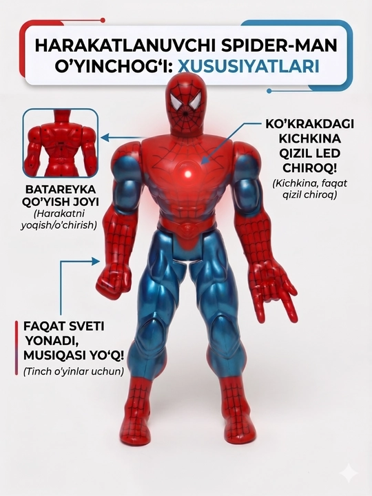 Интерактивная фигурка Человек-паук со световыми эффектами, 42 см - 