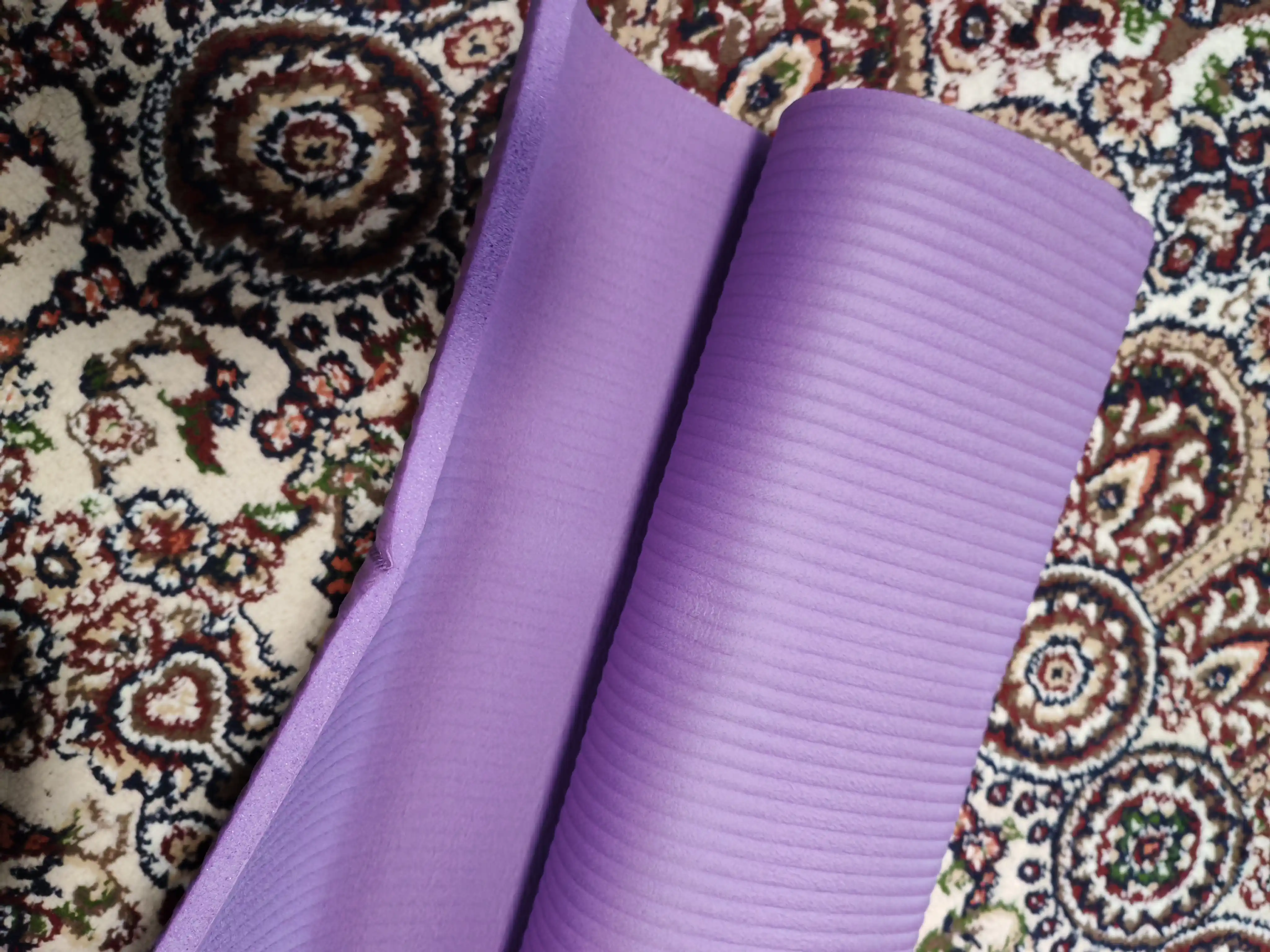 Yoga va fitnes uchun gilamcha, meditatsiya uchun, qalinligi 10 mm, g'ilof