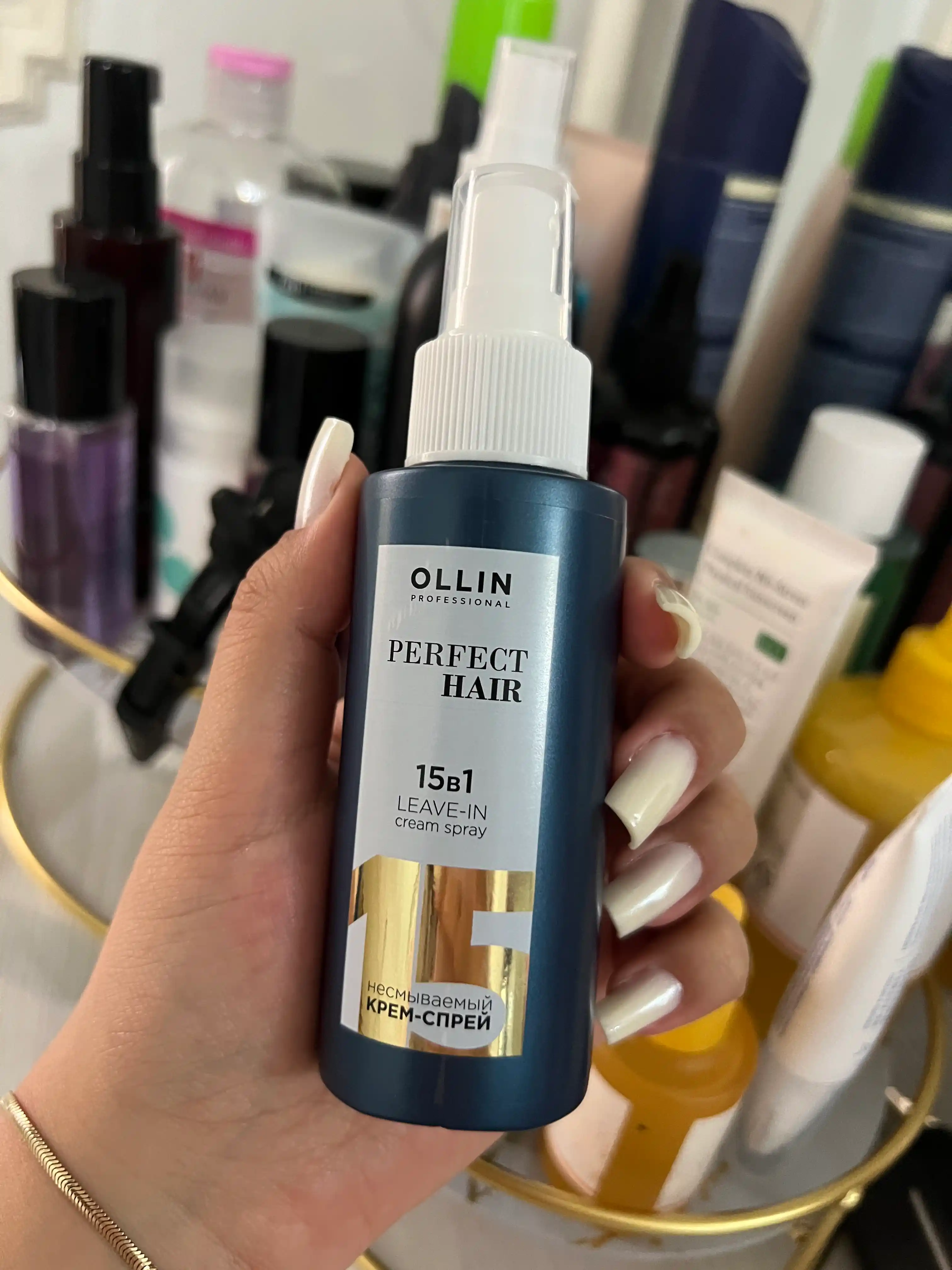 OLLIN PERFECT HAIR 15 tasi 1 da, sochlar uchun yuvilmaydigan krem-sprey