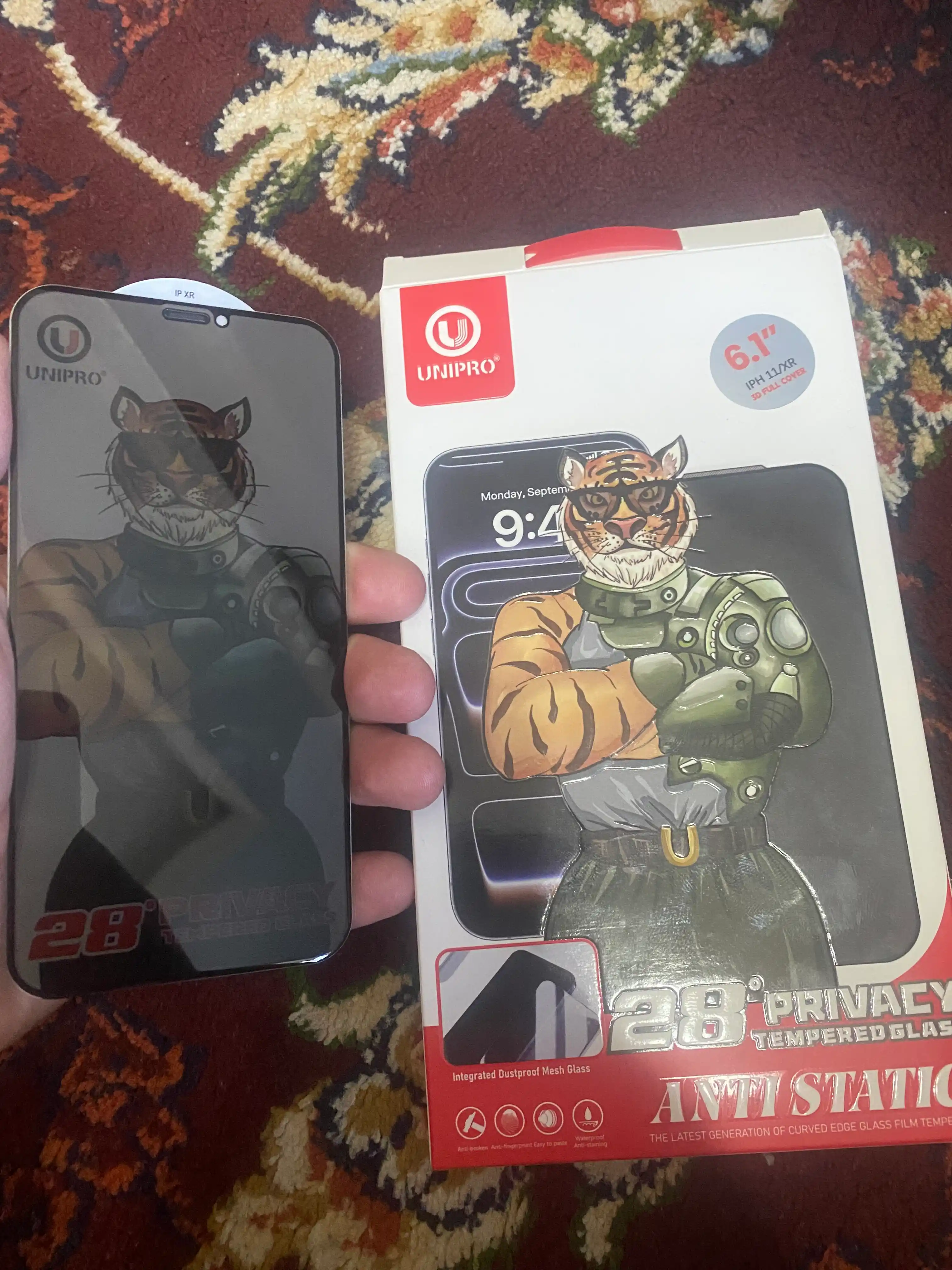 Защитное стекло aнтишпион, тонировка для IPhone  XS, 11, XR, 12, 13, 14, 15, Pro, Pro Мax