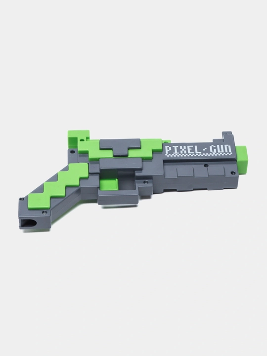 Игрушечный пистолет Pixel Gun с мягкими пулями, в стиле Майнкрафт, 26 см