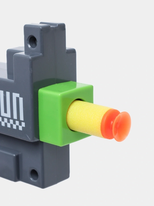 Игрушечный пистолет Pixel Gun с мягкими пулями, в стиле Майнкрафт, 26 см