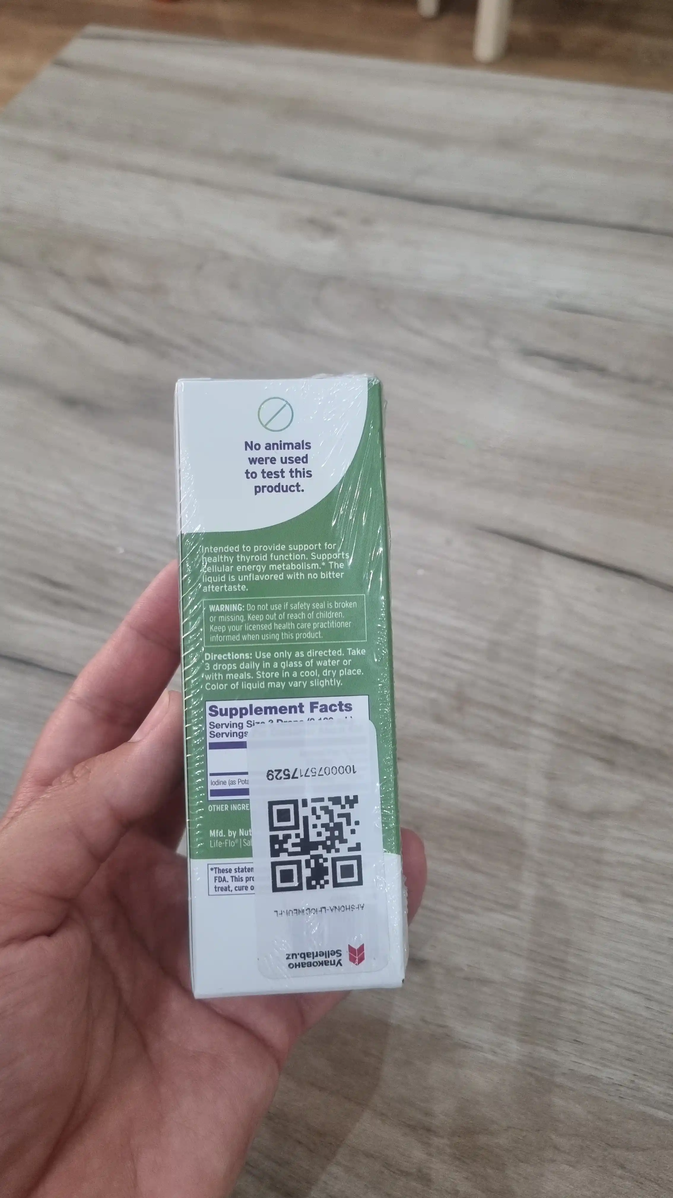 Life-flo Liquid Iodine Plus йод в каплях, поддержка щитовидной железы, 59 мл