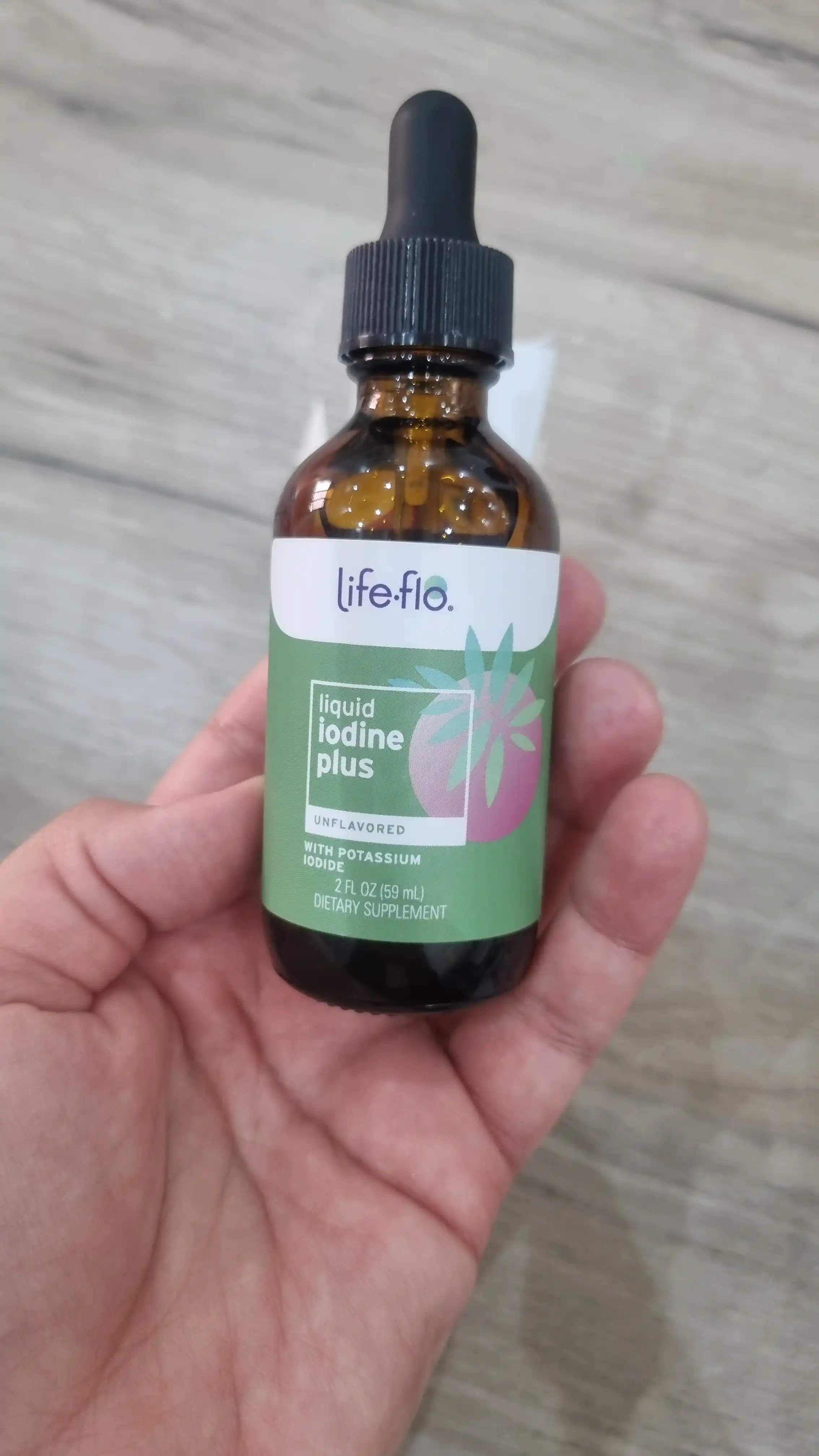 Life-flo Liquid Iodine Plus йод в каплях, поддержка щитовидной железы, 59 мл
