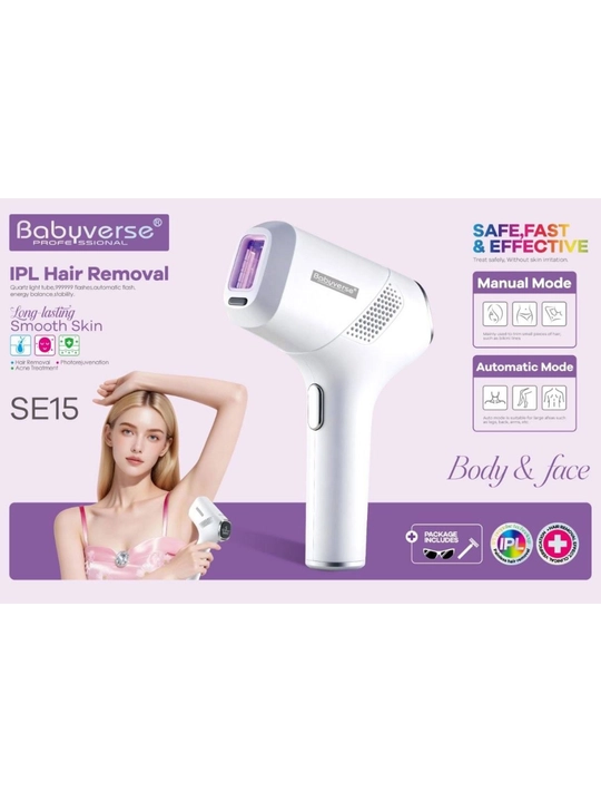 Fotoepilyator Babyverse, yuz va tana professional lazerli epilyator, sovutish tizimi bilan