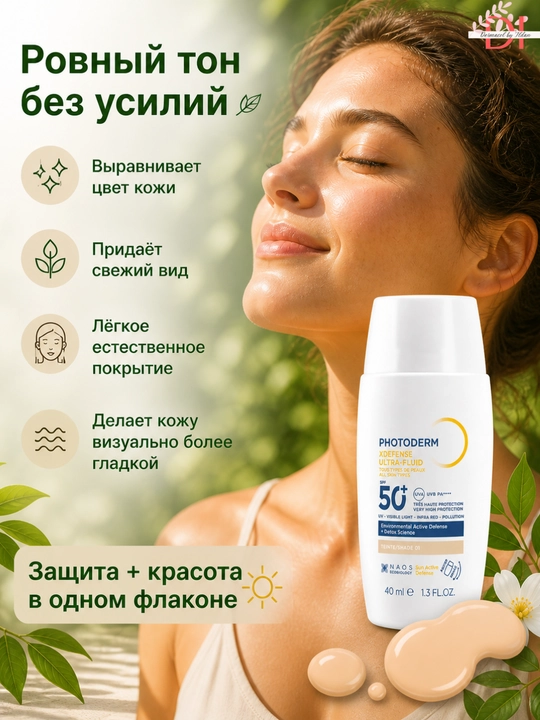 Тональный флюид Bioderma Photoderm Xdefense 01 – гладкость, защита кожи и ровный тон