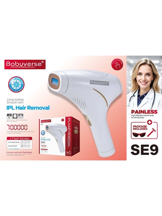 Fotoepilyator Babyverse, yuz va tana professional lazerli epilyator, sovutish tizimi bilan