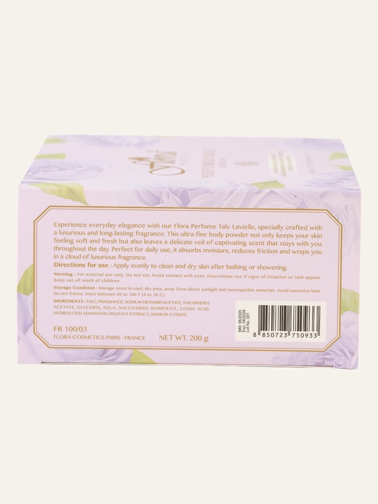 Flora Perfumed Talc, xushbo‘y talk kukuni 200 g