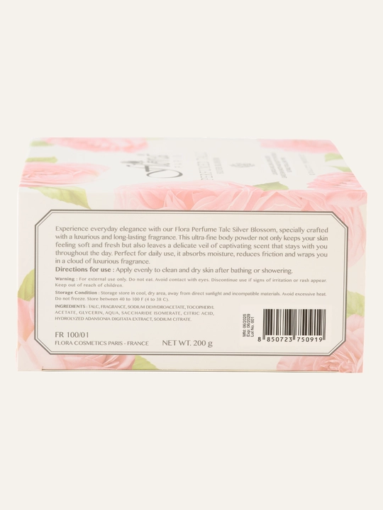 Flora Perfumed Talc, xushbo‘y talk kukuni 200 g