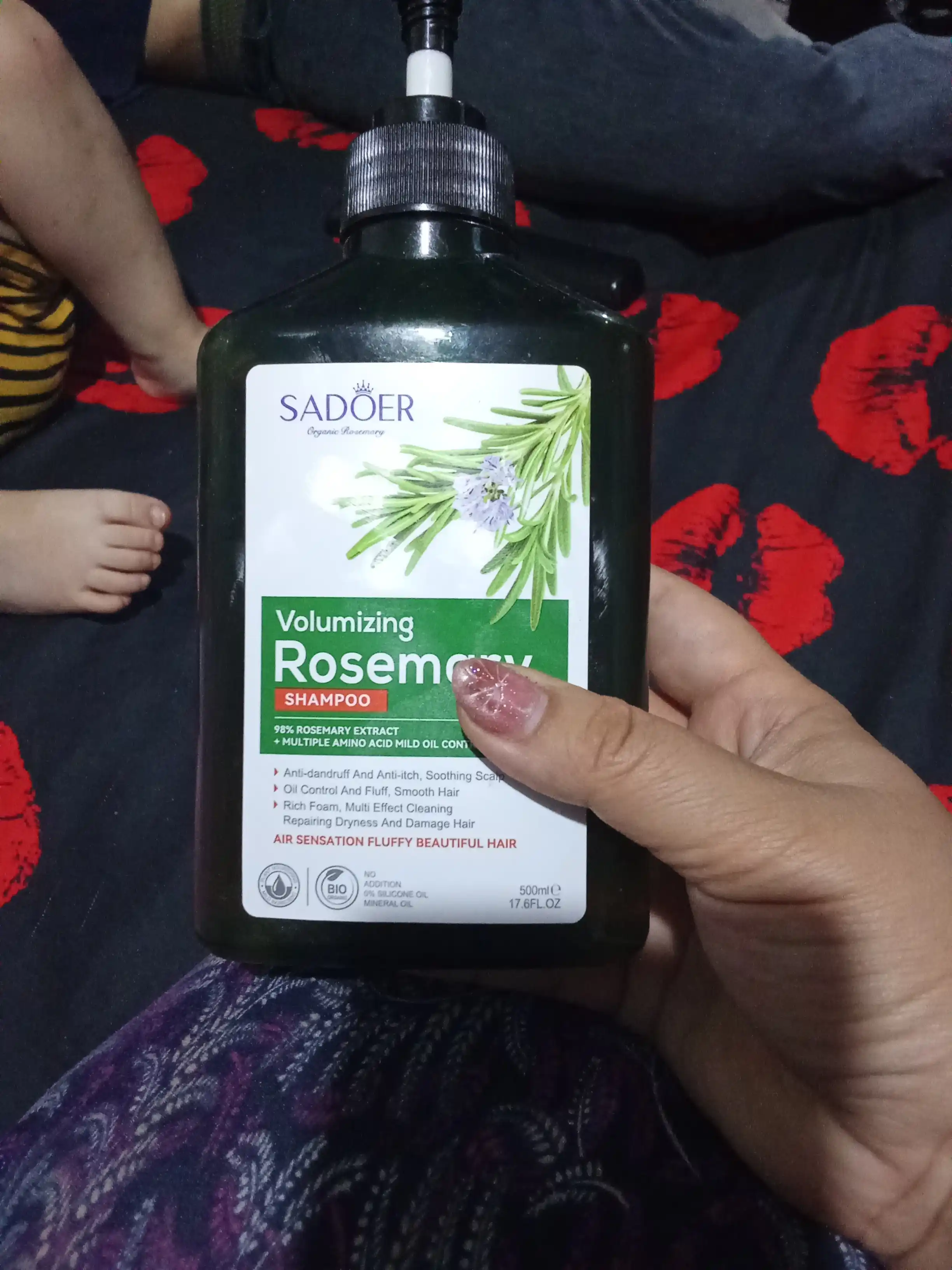 Soch o'stiradigan va mustahkamlaydigan rozmarinli shampun, 500 ml