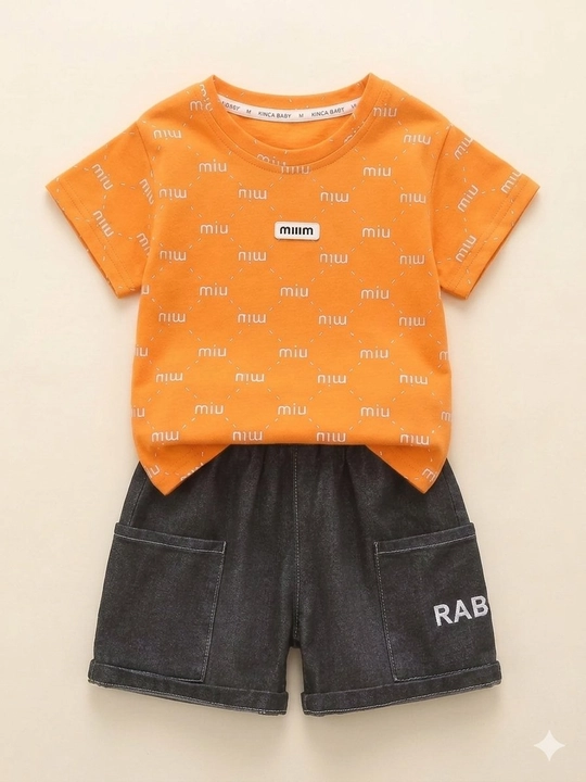 Bolalar yozgi kostyumi futbolka + shortik - 95% paxta, S o‘lchami - 2XL - 