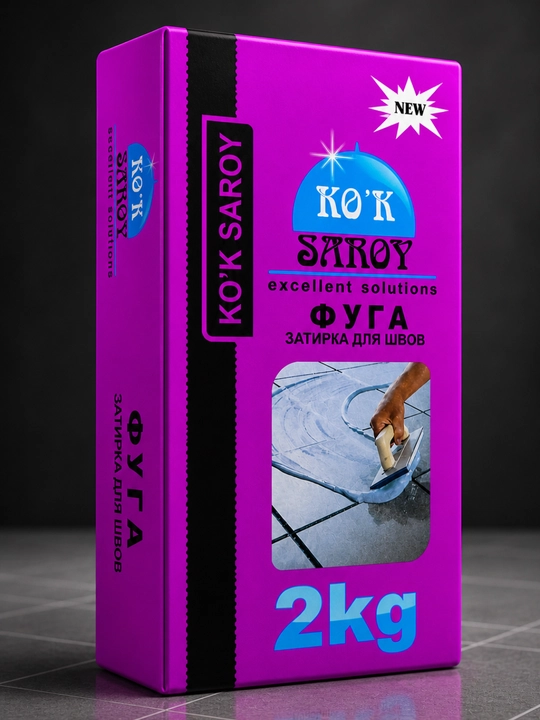 KO‘K SAROY Fuga, Keramik plitka choklari uchun, Oqartirilgan oq rang, 2 kg