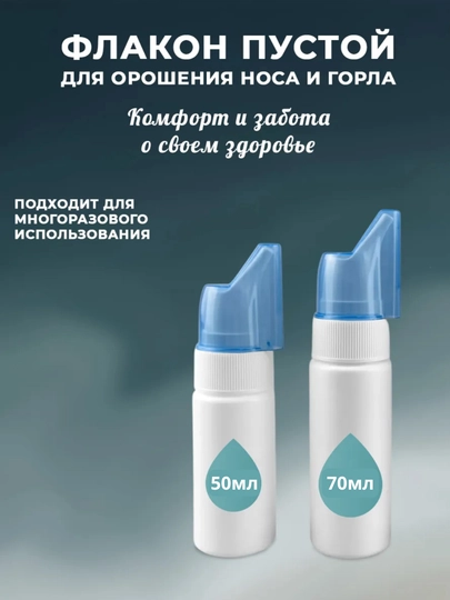 Флакон для спрея, для носа, орошение носа, назальный флакон с распылителем