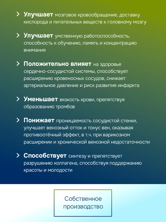 GLS Гинкго Билоба + Готу Кола, 60 капсул