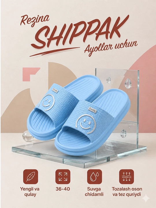 Ayollar uchun kundalik EVA SMILE shippaklari, ayollar va qizlar yozgi tapochkasi
