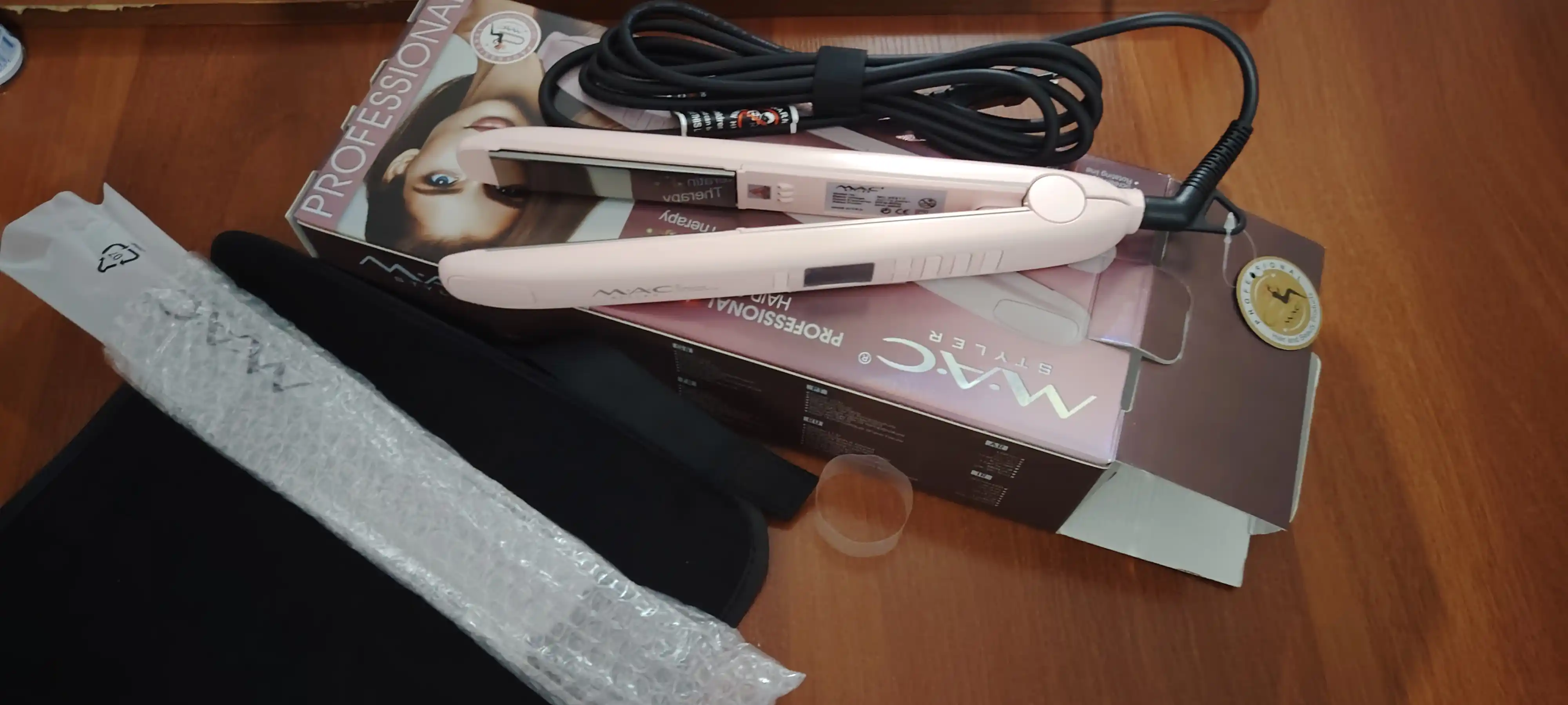 Professional TITAN-CERAMIC  soch tekislovchi dazmol MAC Styler MC-2021, LCD displeyli