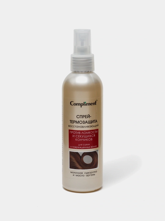 COMPLIMENT Sochlar uchun termo himoya spreyi, quruq va shikastlangan uchun, 200 ml