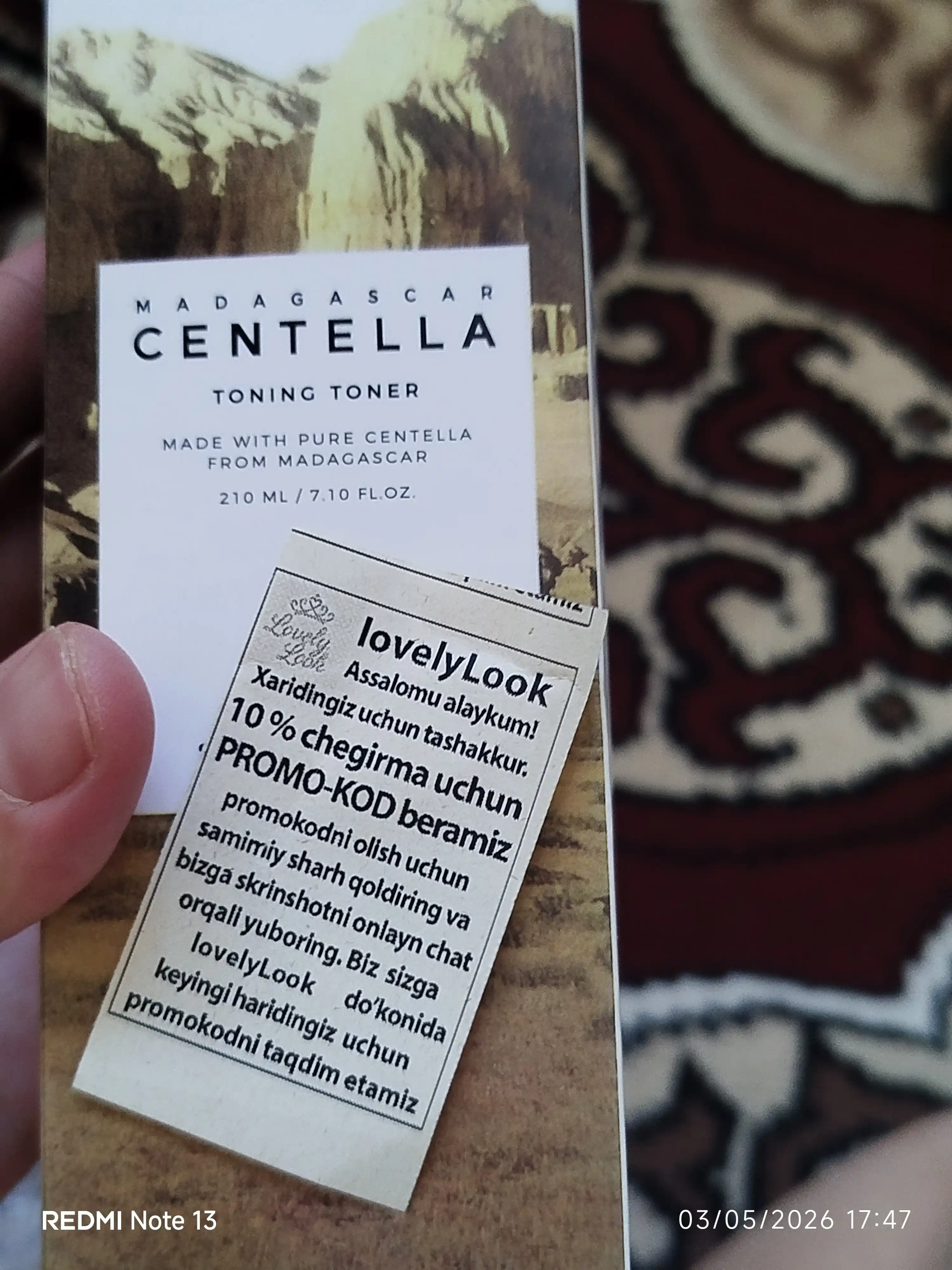 Centella SKIN1004 Madagaskar Sentella Tonik Tonerli yumshoq peeling toneri, 210 ml