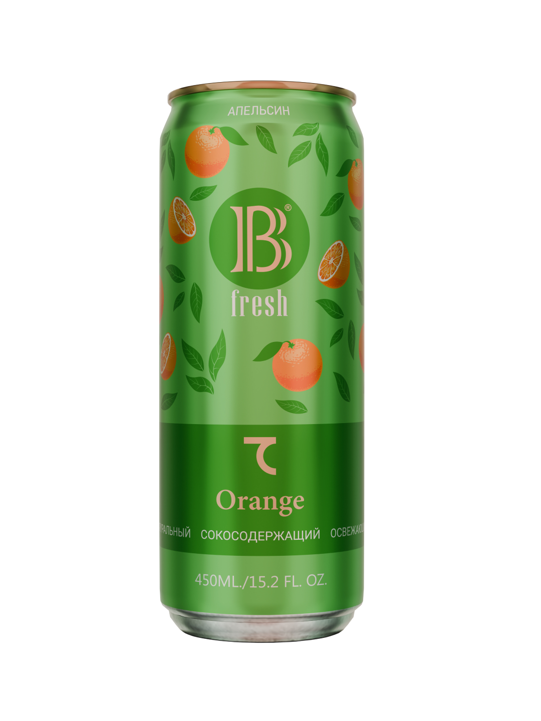 Be Fresh Orange ichimligi apelsin ta’mi bilan 450 ml x12 dona - 