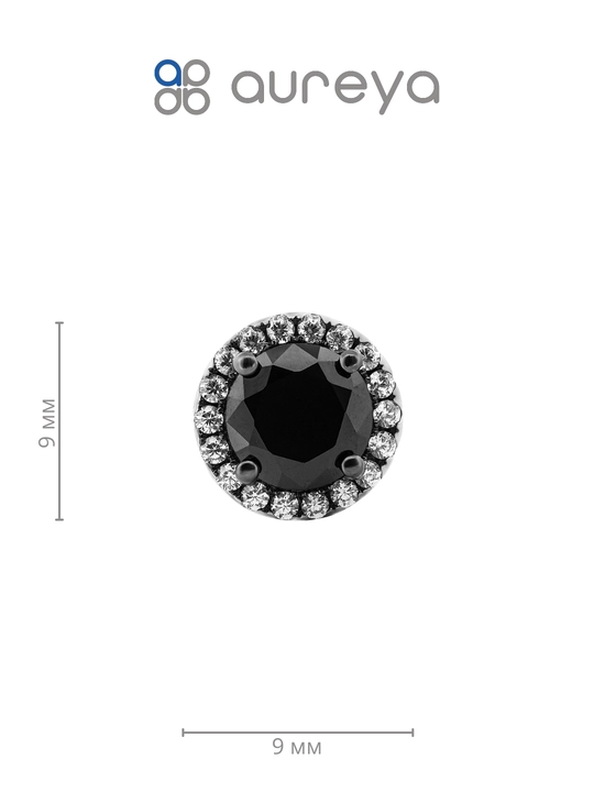 Серьги из серебра 925 пробы с родием, вставки: Фианит (OS00141E-0S-ZUO)