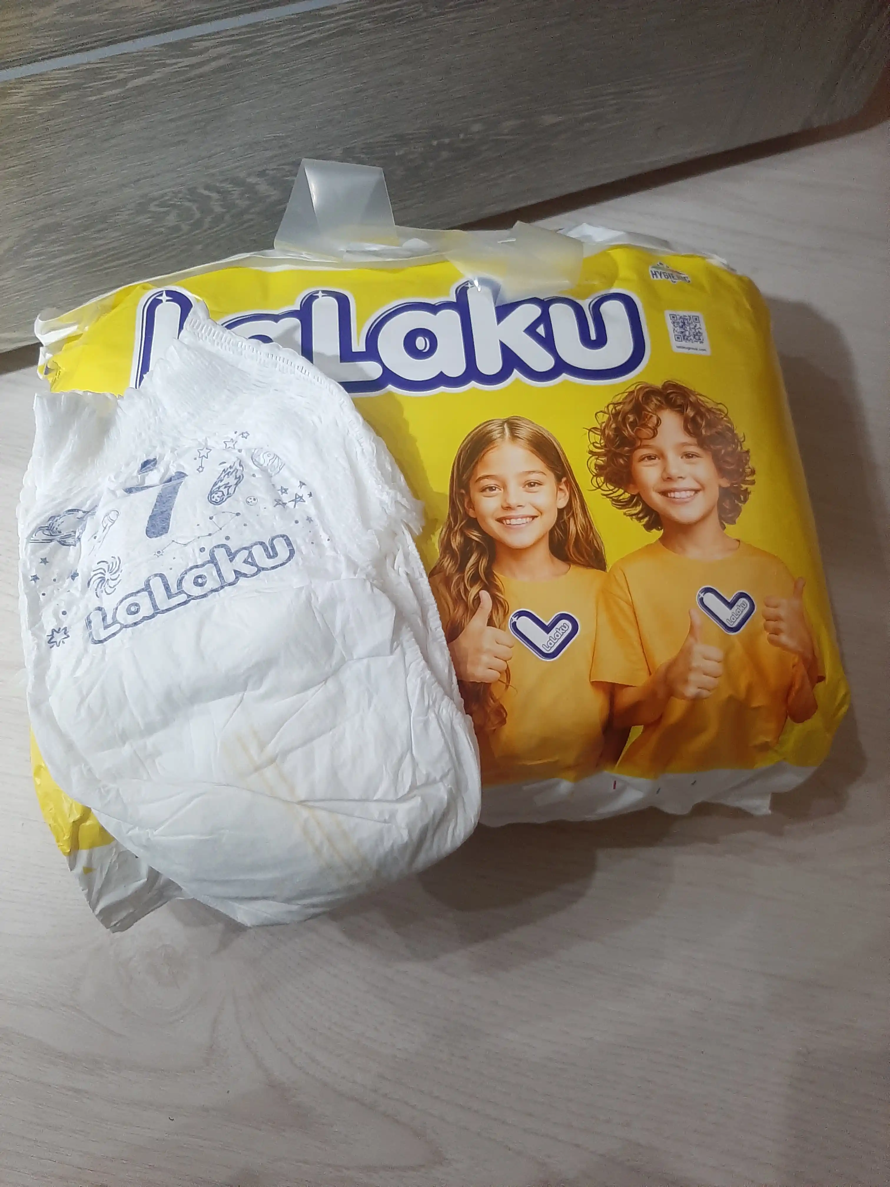 Детские подгузники-трусики Lalaku, 7 большой размер, 18+ кг, 32 шт