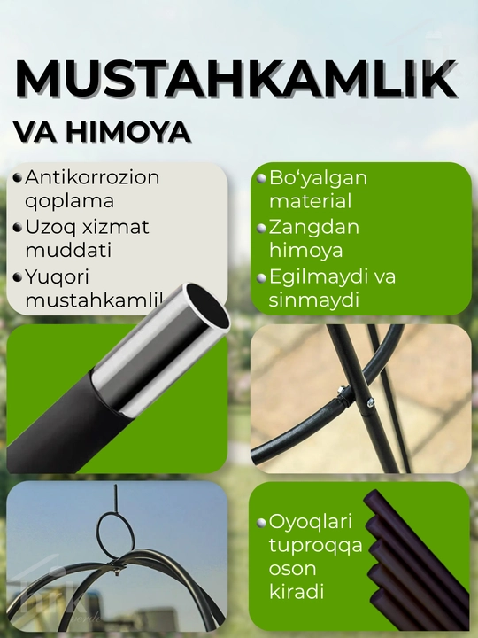 O'simliklar uchun bog' tayanchi, dekorativ ushlagich