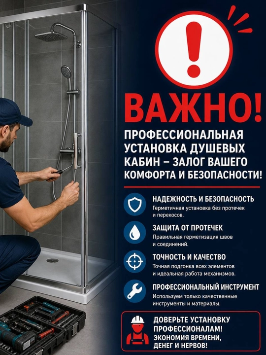 Душевая кабина с гидромассажем, тропическим душем, LED-подсветкой и тонированным стеклом