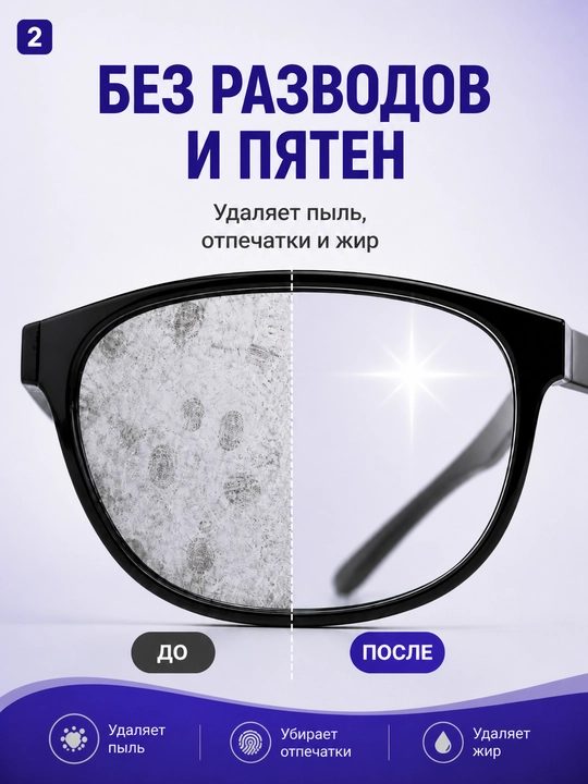 Салфетка из микрофибры для очков, Салфетка для линз, Салфетка для очистки экранов