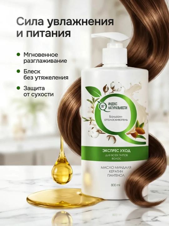 Набор шампунь для волос женский бальзам и маска