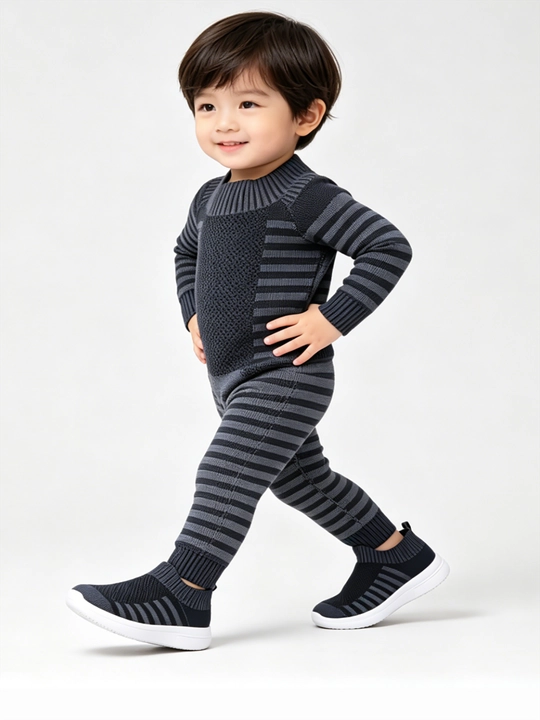 Bolalar trikotaj slip-on poyabzal, nafas oluvchi sirpanishga qarshi bolalar uchun - 