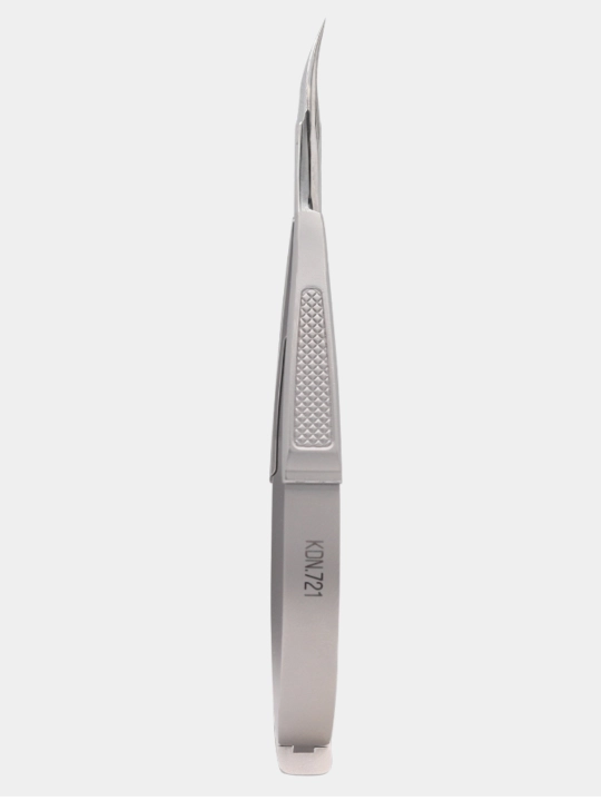 NGHIA KDN.721 — professional mikro-qaychi, 119 mm, Curved Tip