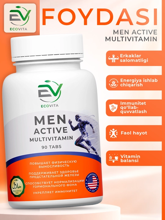 ECOVITA Men Active Multivitamin 90 tabletka