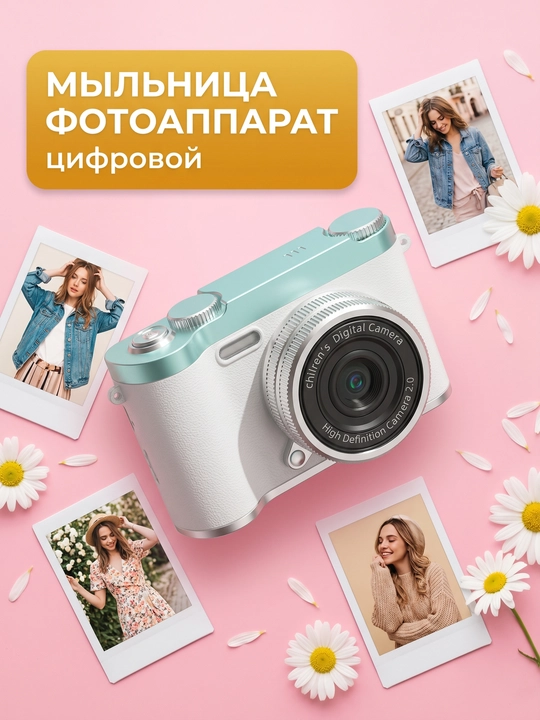 Raqamli kamera (fotoparat), foto kamera, retro kamera, 8x zum, va 32 GB karta