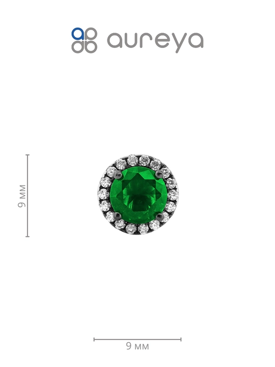 Серьги из серебра 925 пробы с родием, вставки: фианит (OS00143E-0S-ZKC)