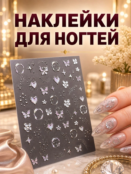 Наклейки для ногтей, дизайн для маникюра - 