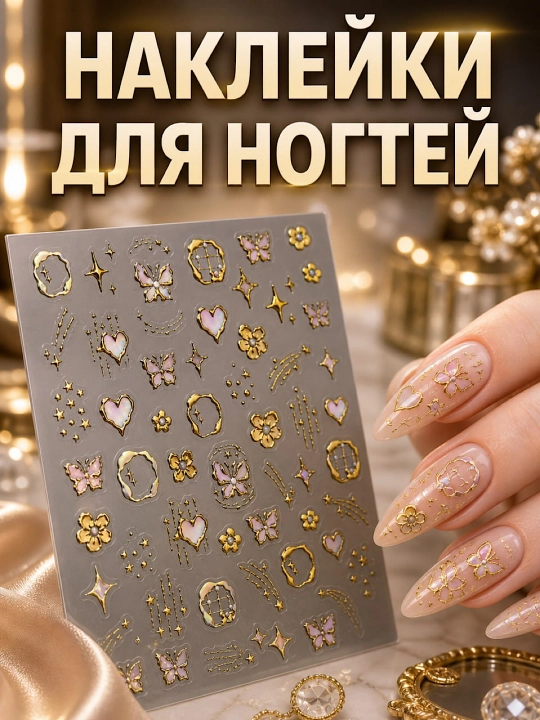 Наклейки для ногтей, дизайн для маникюра - 