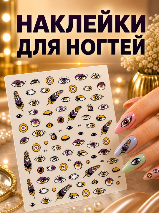 Наклейки для ногтей, дизайн для маникюра - 