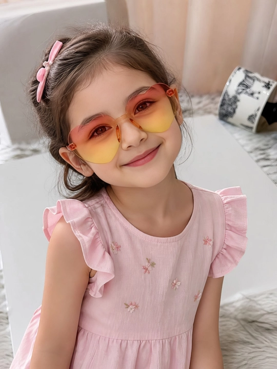 Bolalar uchun yurakcha quyosh ko‘zoynak,qizlar uchun moda ochki 3-6 yosh,UV himoya - 