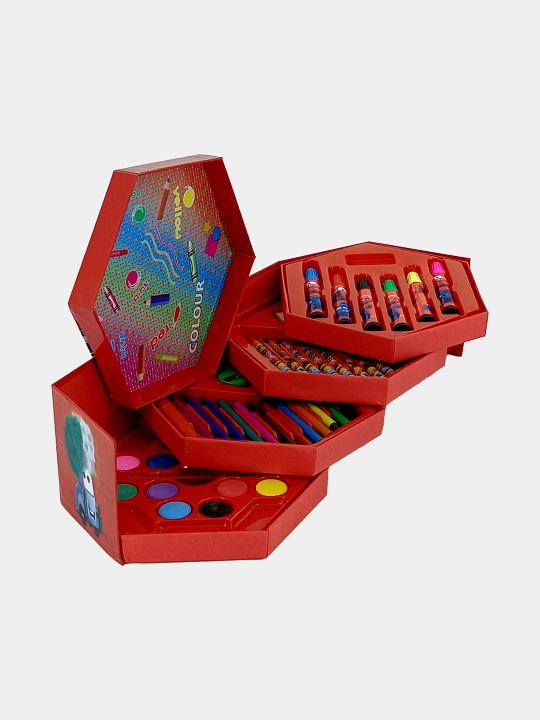 Disney Cars 46 ta Rassomlik To'plami - Bo'yoqlar, Qalamlar va Shamchalar bilan