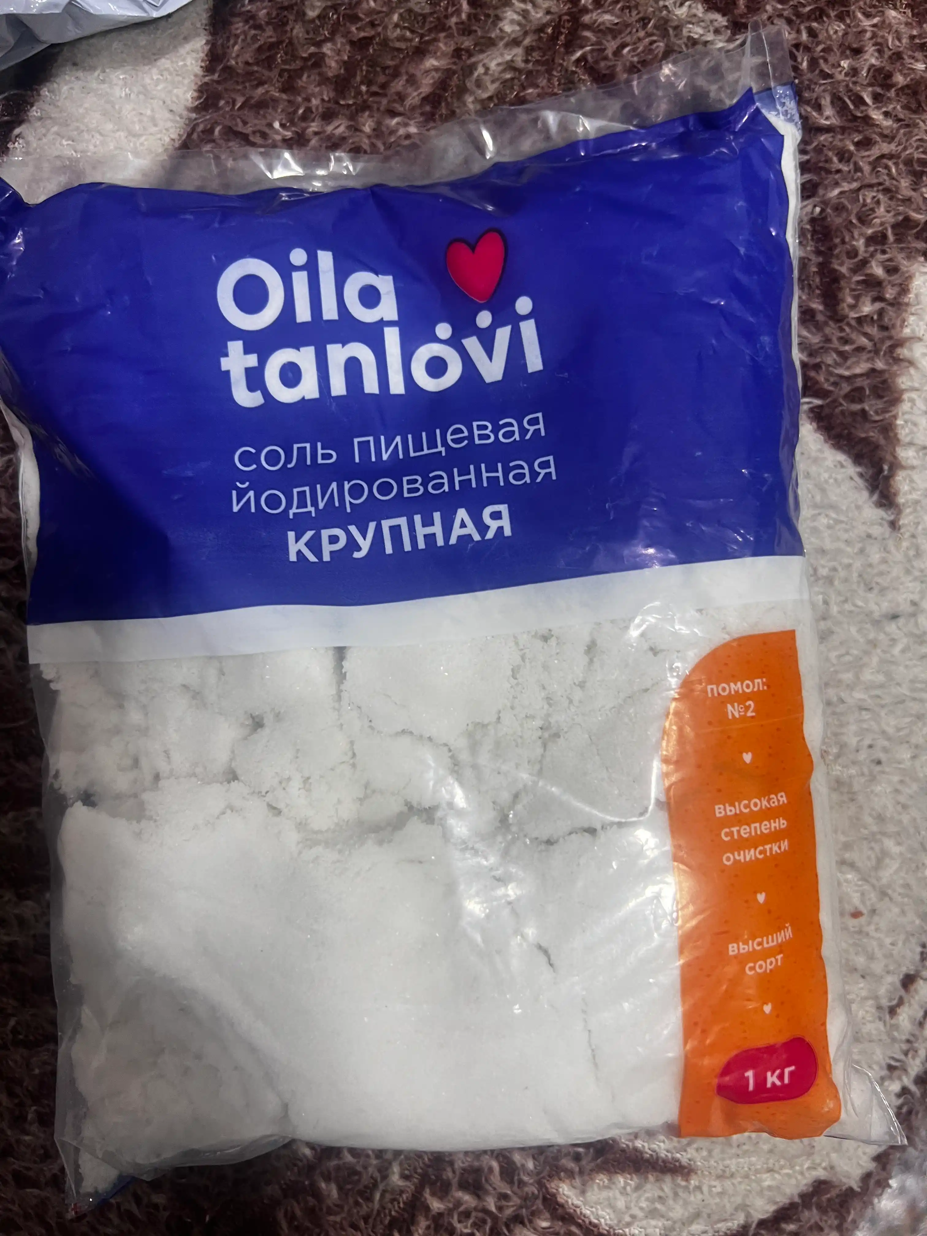 Osh tuzi Oila tanlovi yodlangan, yirik, 1 kg