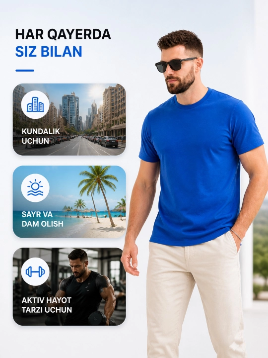 Футболка UzLook для мужчин и женщин, хлопковая дышащая, XXS–3XL