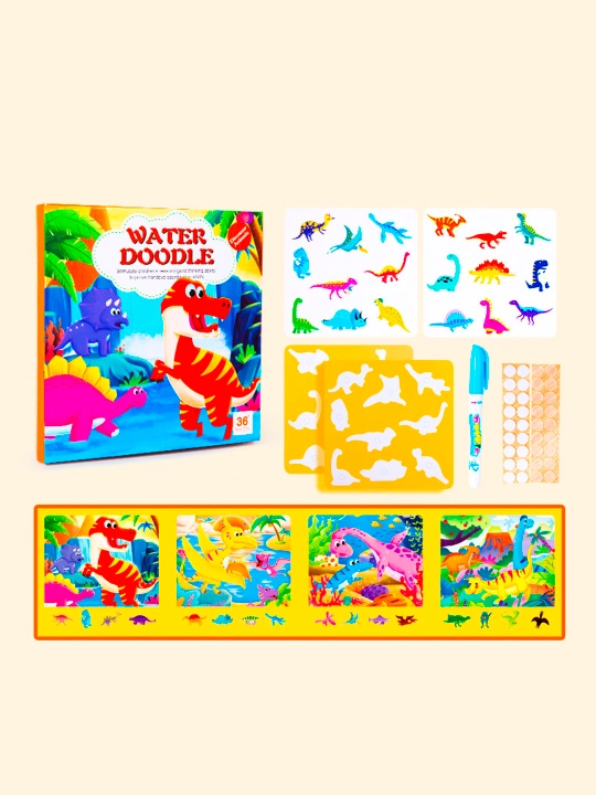 Ko‘p martalik suvli bo‘yash kitobi Water Doodle Busybook
