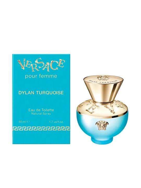 Versace Dylan Turquoise EDT 100ml ayollar uchun, sitrus-mevali-gul-yog‘ochli hid - 