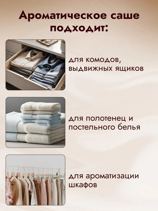 Ароматическое саше для одежды в шкаф, аромасаше, освежитель, ароматизатор