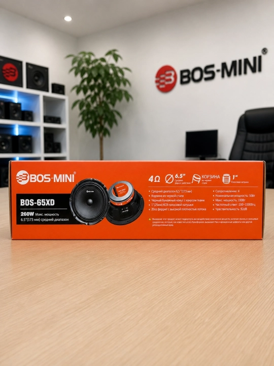Авто колонка BOS-MINI 16 см 260W, эстрадный динамик мощный звук